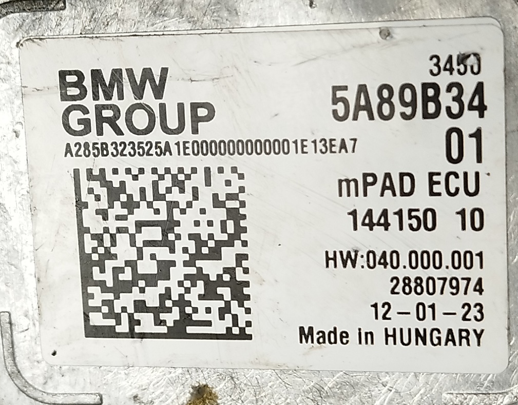 BMW IX MPAD ECU COMPUTER BEDIENTEIL 5A89B34