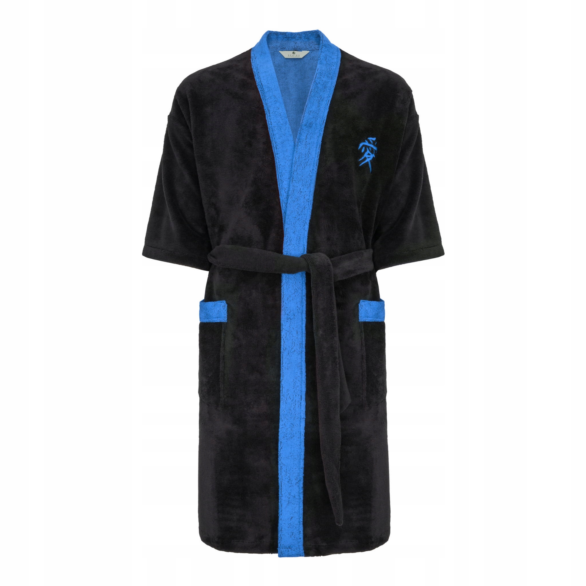 Kimono župan RE-860 Černá-modrá M/L