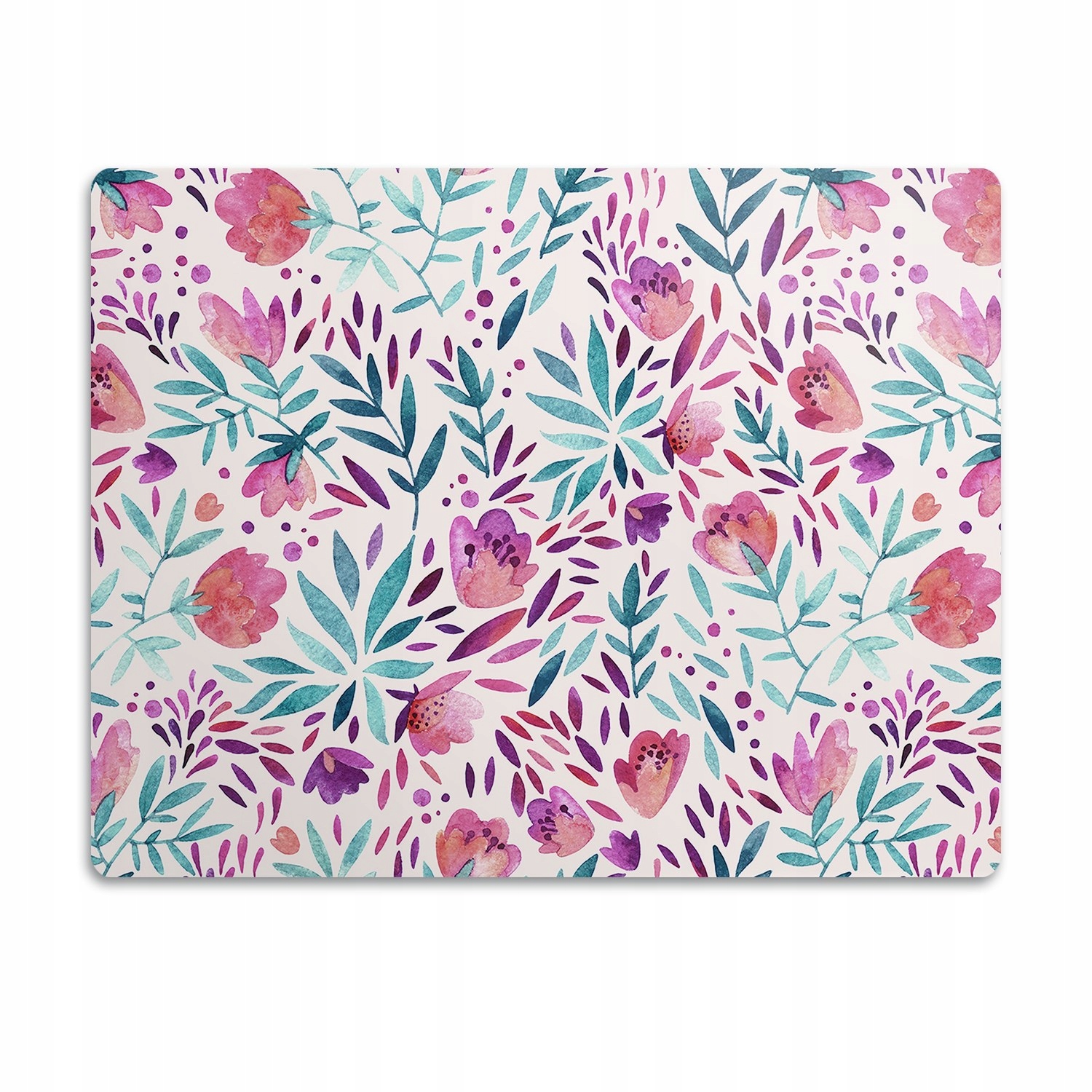 Levně Voděodolná podložka pod misku Akvarelové květiny 90x60