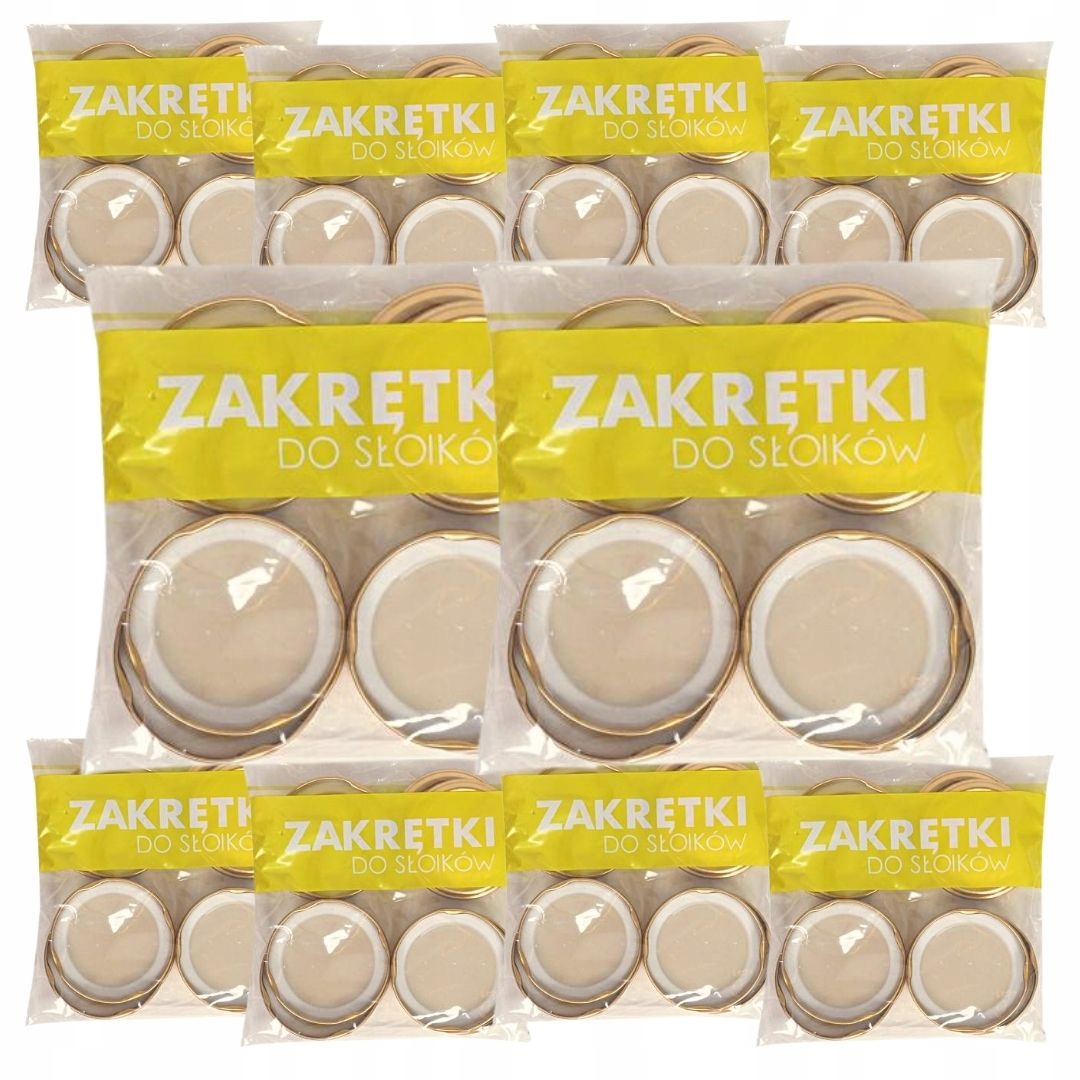 Zakrętki do słoików 4 zaczepowe 66mm 10 sztuk x10 EAN (GTIN) 5907484528639