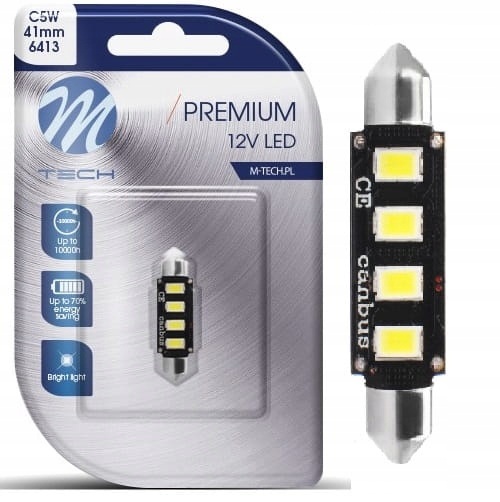 

M-Tech Dioda Led C5W C10W SV8.5 12V 41mm Biała