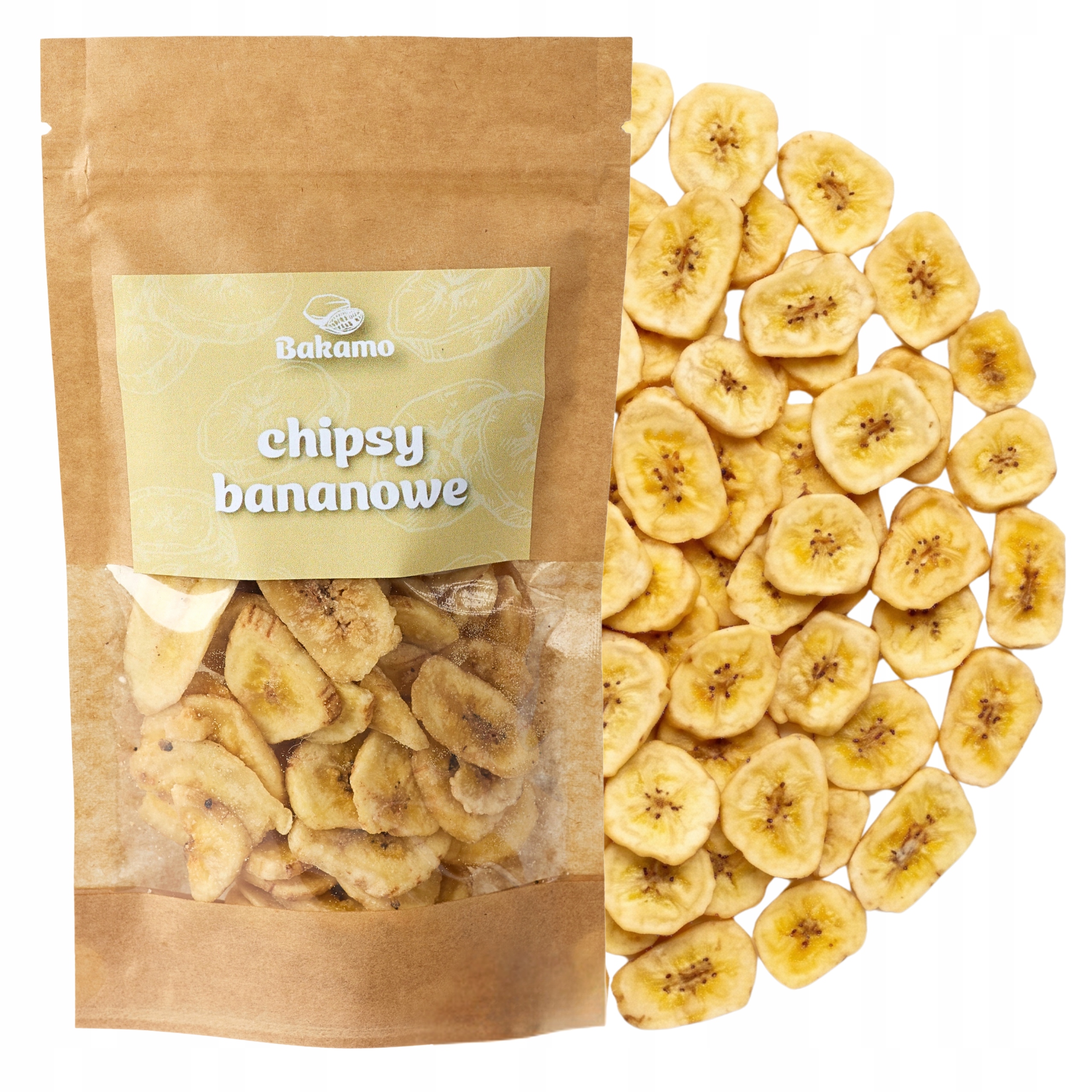 Banánové Chipsy 500g křupavá svačinka ze sušeného ovoce do müsli dezertů