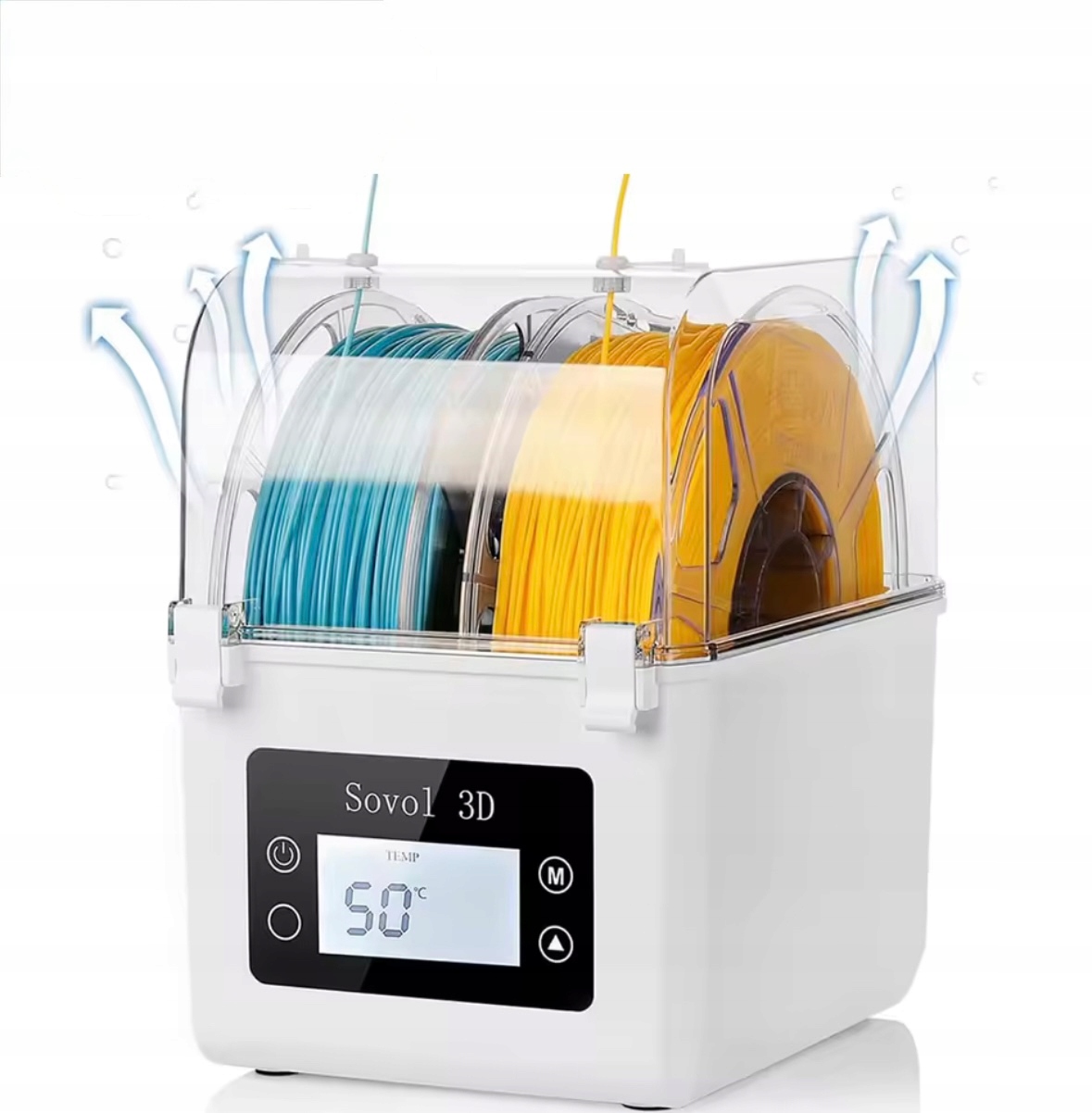 Sušička na filament Dvojitá cívka 1,75 mm 2,85 mm Odvlhčovač Podavač