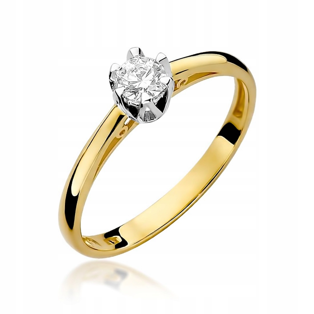 Prstýnek Au 585 s diamantem 0.15 ct velikost 14
