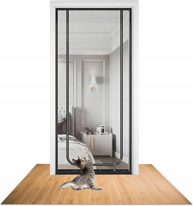 Moskytiéra Pro Kočky Psa Na Dveře Balkon Pevná 80X200 Na Oboustranný Zámek