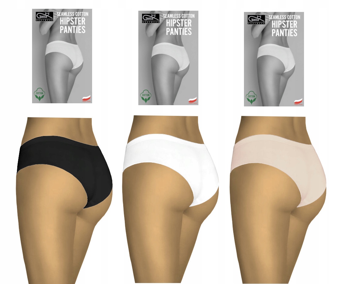 

Figi Hipster Cotton Panty Gatta SEAMLESS|3-PACK| S