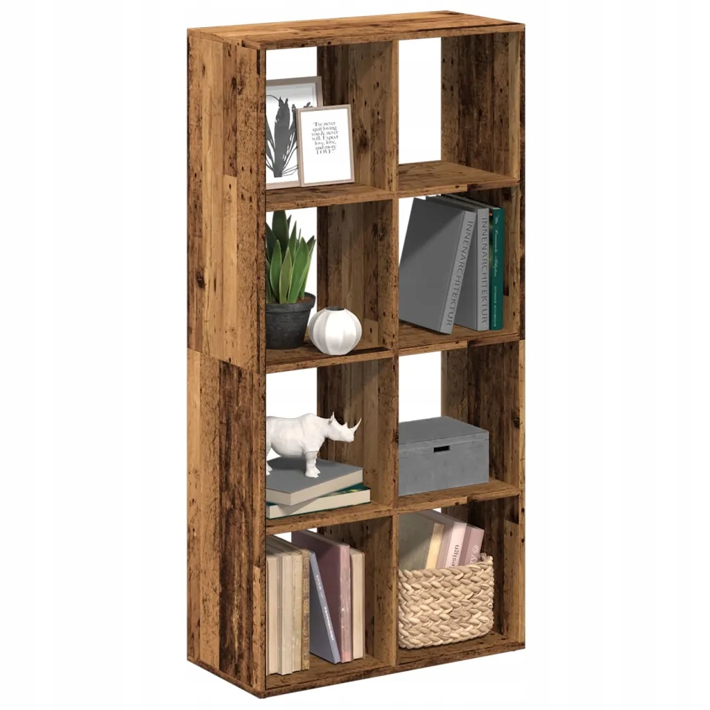Knihovna/dělící stěna old wood 69,5x29x137,5 cm kompozit Hnědá 858028