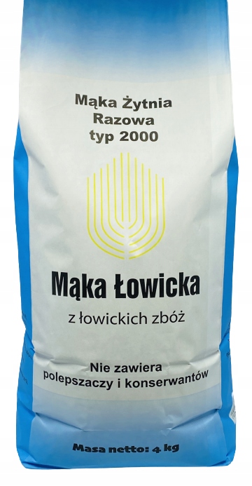 Levně 5X Spižírna Łowicka Žitná mouka typ 2000 jednorázová 4 kg