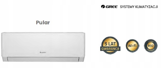 Pompa ciepła 6,5KW Klimatyzacja GREE Pular 6,2 kW.
