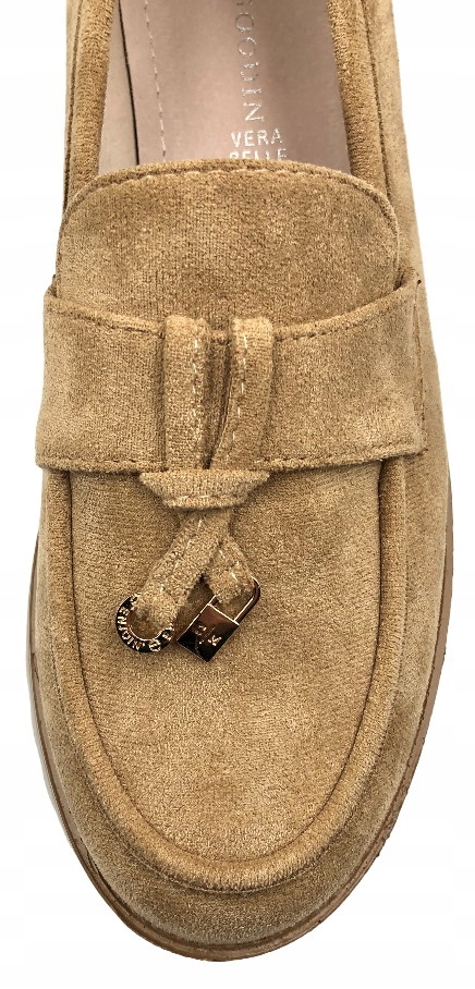 PÓŁBUT MOKASYN BEIGE ZAMSZOWY GOODIN PLATFORMA XR358 37 Model XR358