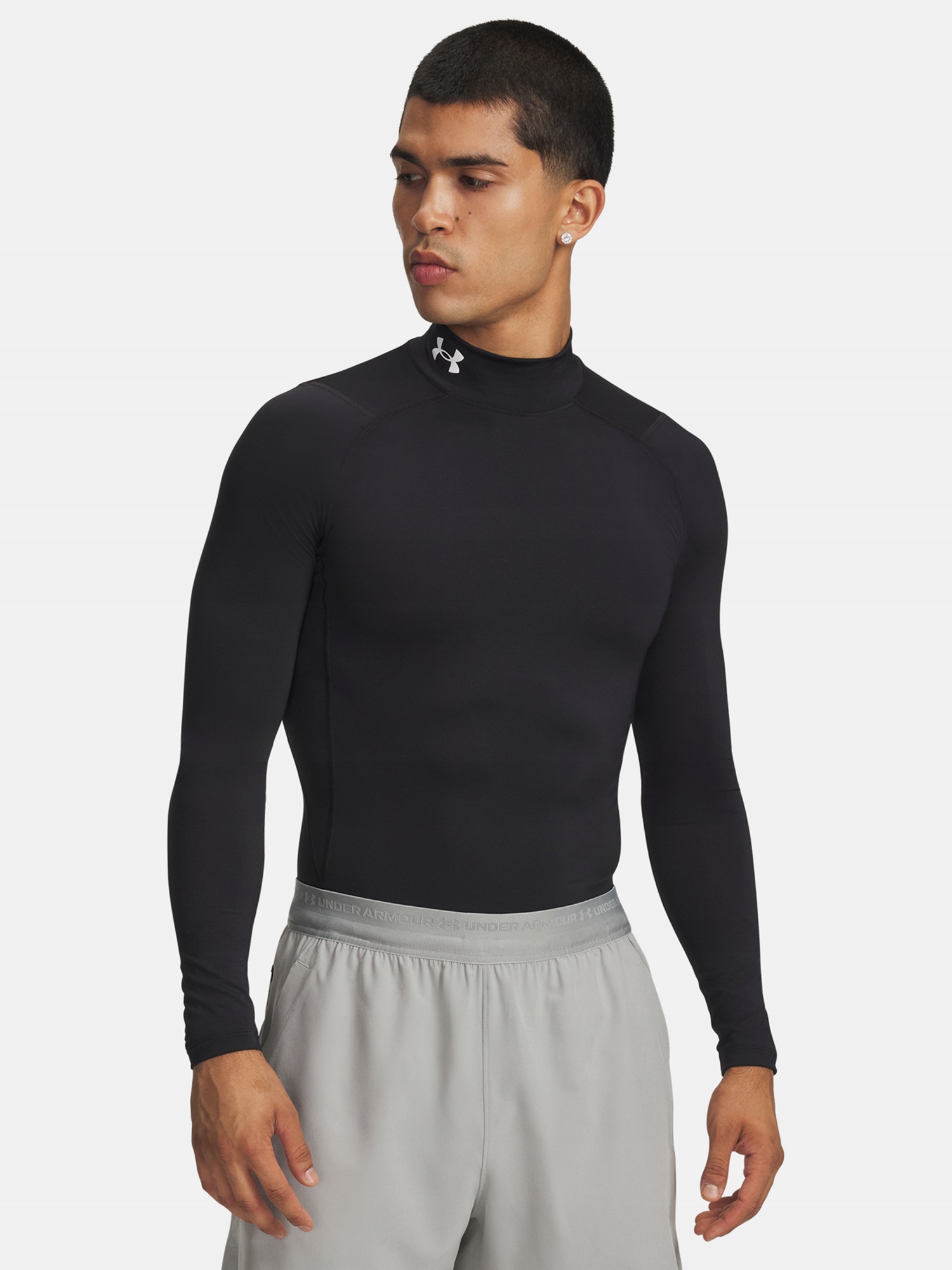 Under Armour Tričko Ua Hg Armour Comp Mock Ls-blk
