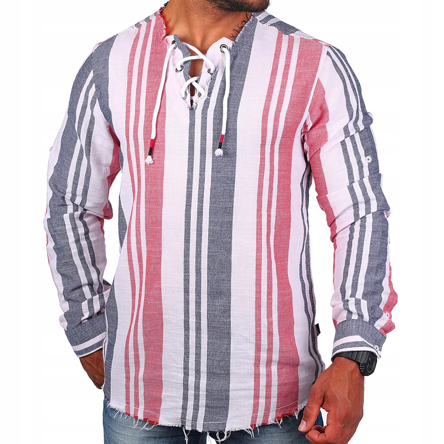 Pánská košile Casual Prodyšná Lněná Len