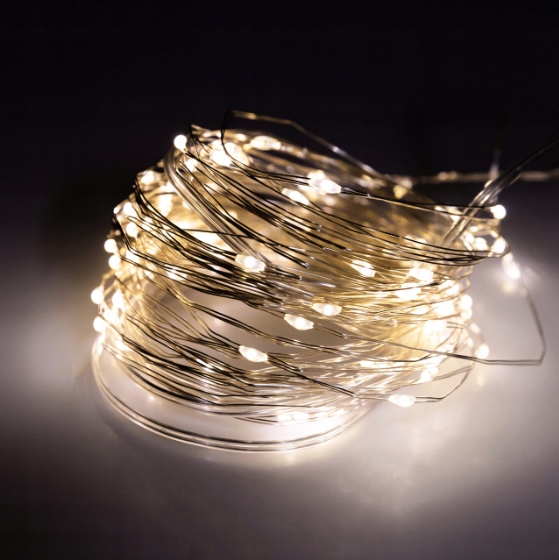 GIRLANDA SOLARNA 12m OGRODOWA DRUCIKI ŁAŃCUCH 100 LED Długość 12 cm