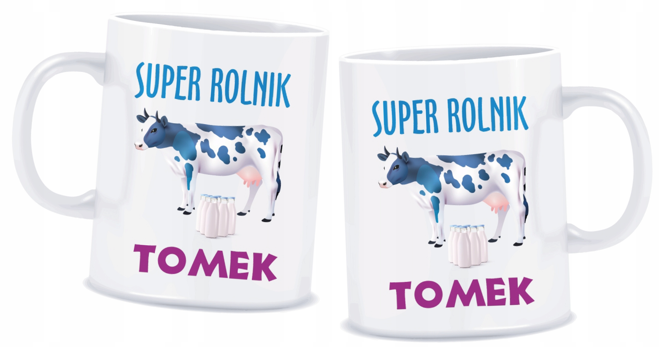 

Kubek Super Rolnik z motywem Krowy + Imię Rolnika