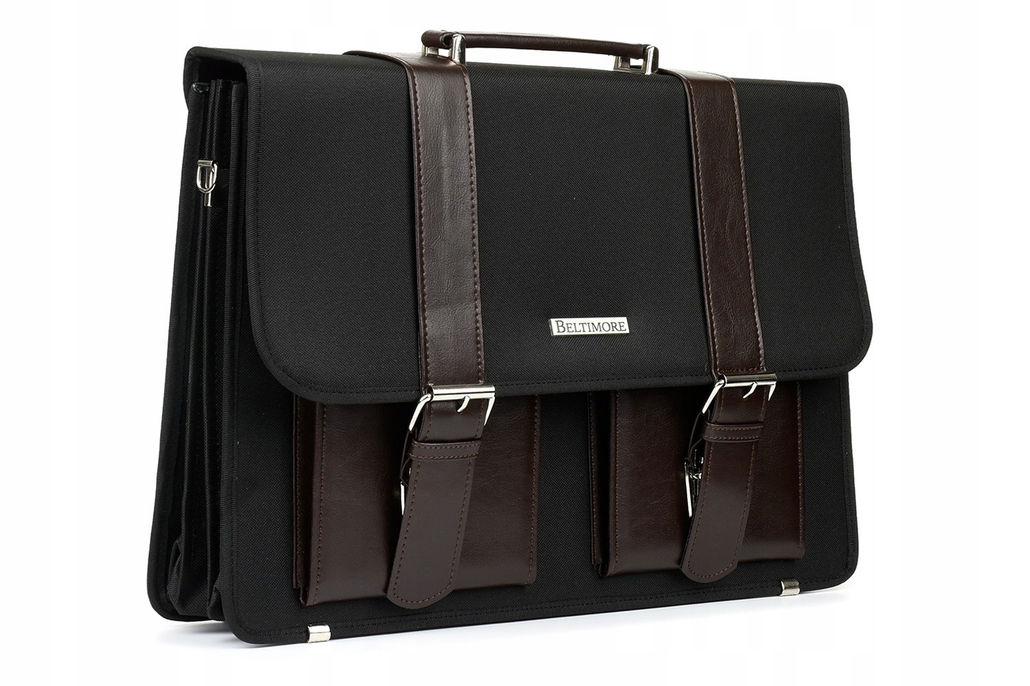 Beltimore luxusní pánská aktovka velká taška na notebook černo-hnědá