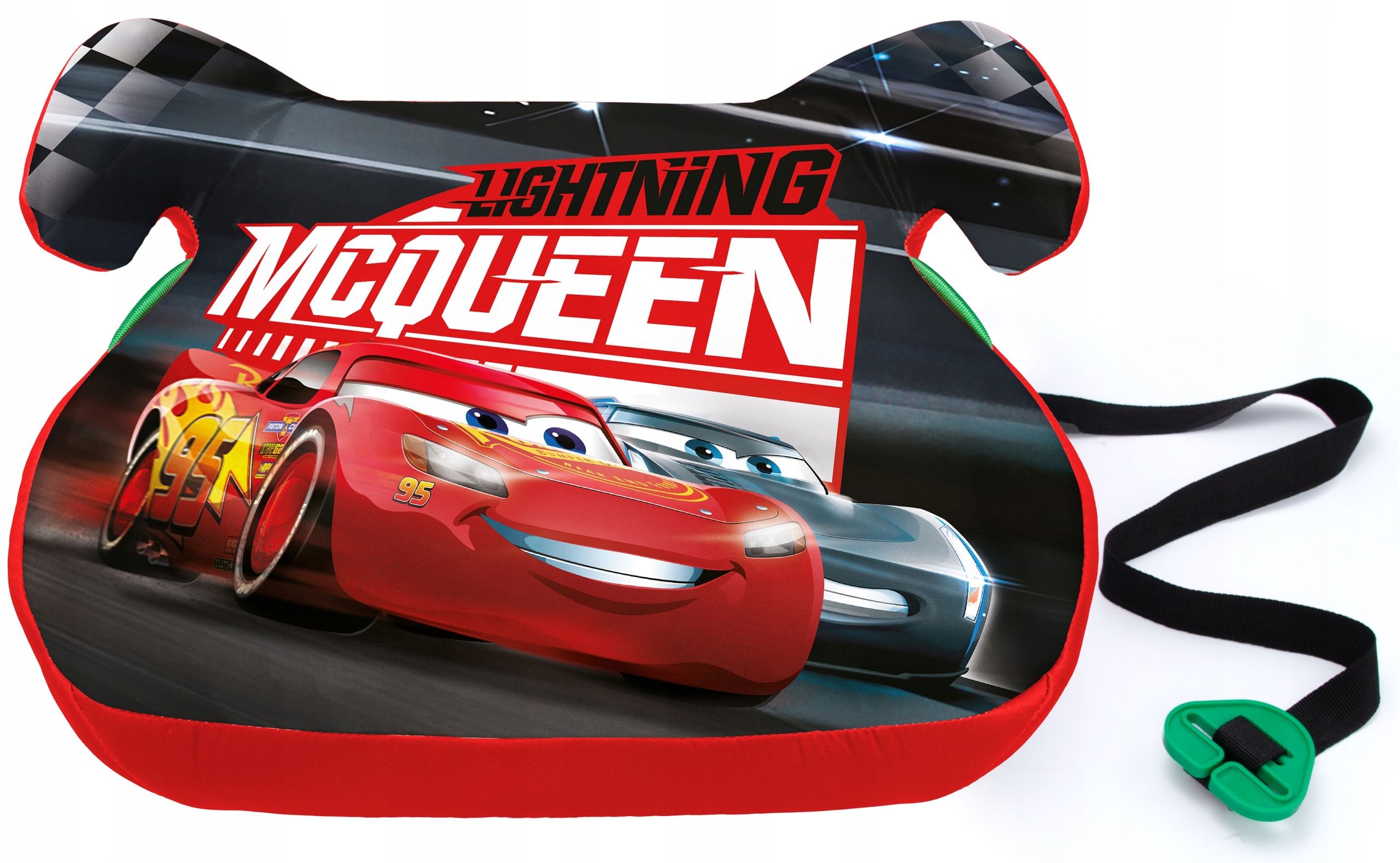 Fotelik samochodowy siedzisko z pasem plastikowa R129 Auta Cars + odblask EAN (GTIN) 4335896471334