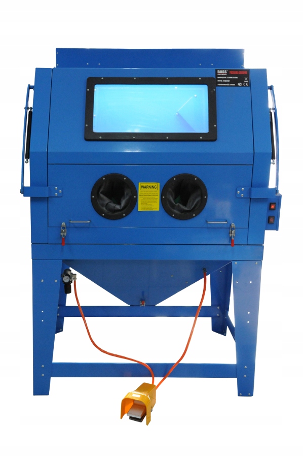 PIASKARKA KABINOWA 990L KABINA KOMORA PIASKOWANIA PISTOLET DYSZE RĘKAWICE Pojemność 990 l