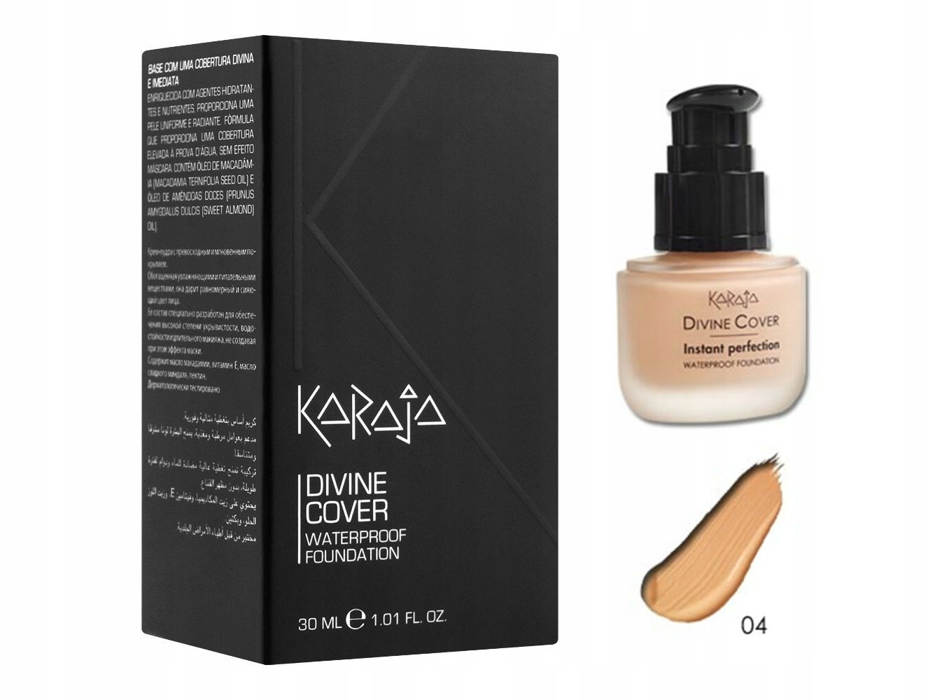 Podkład do twarzy w kremie Beżowy Karaja Divine Cover Wodoodporny odcień 04 30 ml