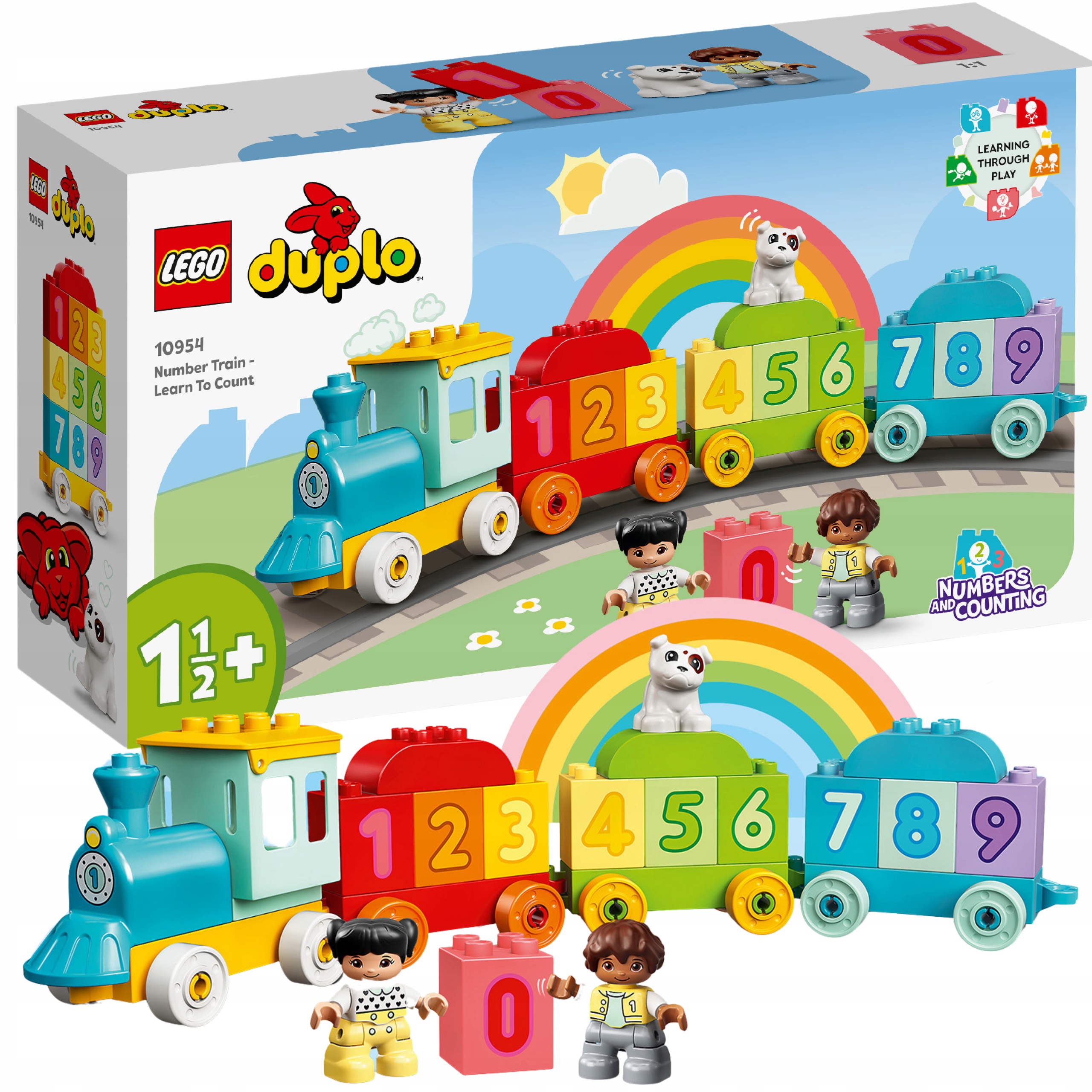 Zabawka Edukacyjna Klocki Lego Duplo Pociąg Dla 1,5, 2 Latka+