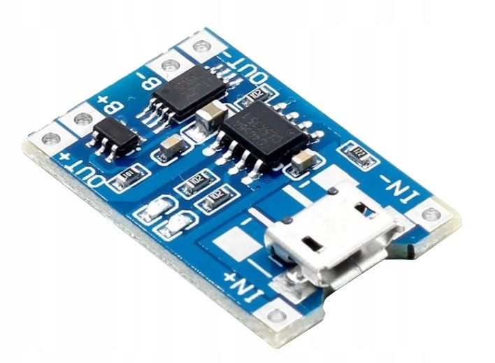 

296 Ładowarka ogniw Li-ion Li-pol TP4056 microUSB
