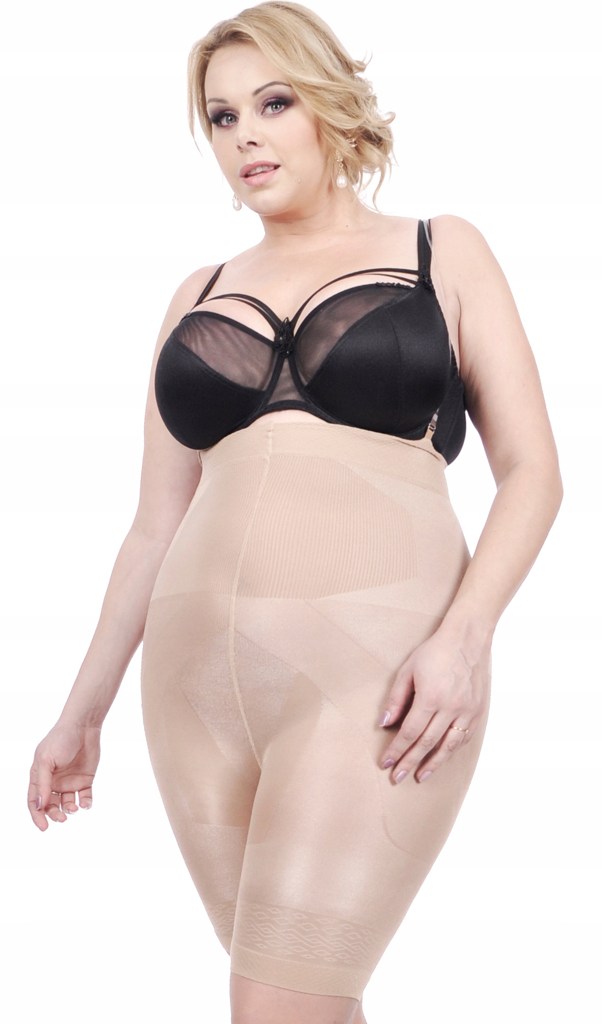 Orirose WYSOKIE Majtki mocno WYSZCZUPLAJĄCE brzuch MODELUJĄCE uda SIZE PLUS Cechy dodatkowe jednokolorowe regulowane ramiączka