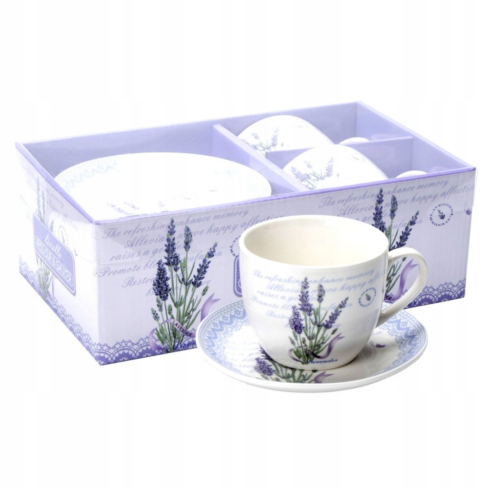 

Filiżanki ze spodkami 2 szt Lawenda 250 ml CR2-92