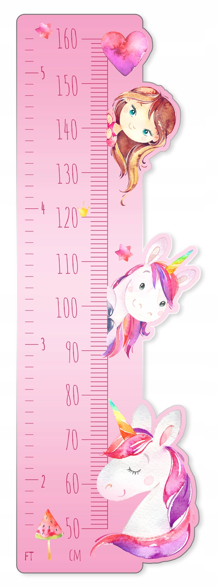 MIARKA WZROSTU naklejka na ścianę KUCYKI PONY
