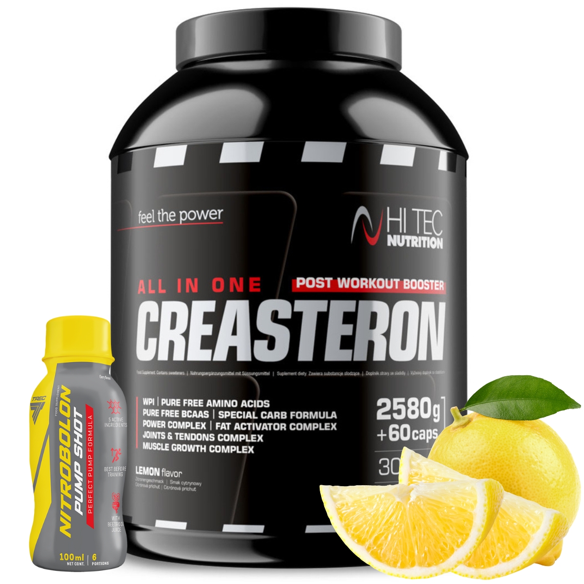 Hi Tec Creasteron 2640g+ 60k Bílkoviny Kreatin Potréninkovka Citron