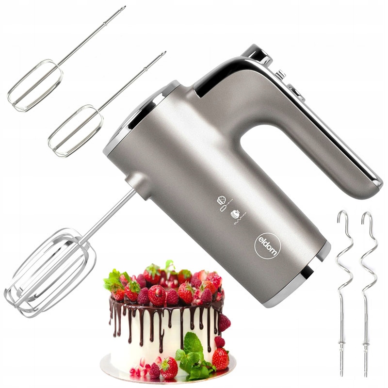Mikser ręczny Eldom R110 Malakser Do Ubijania 400W srebrny/szary