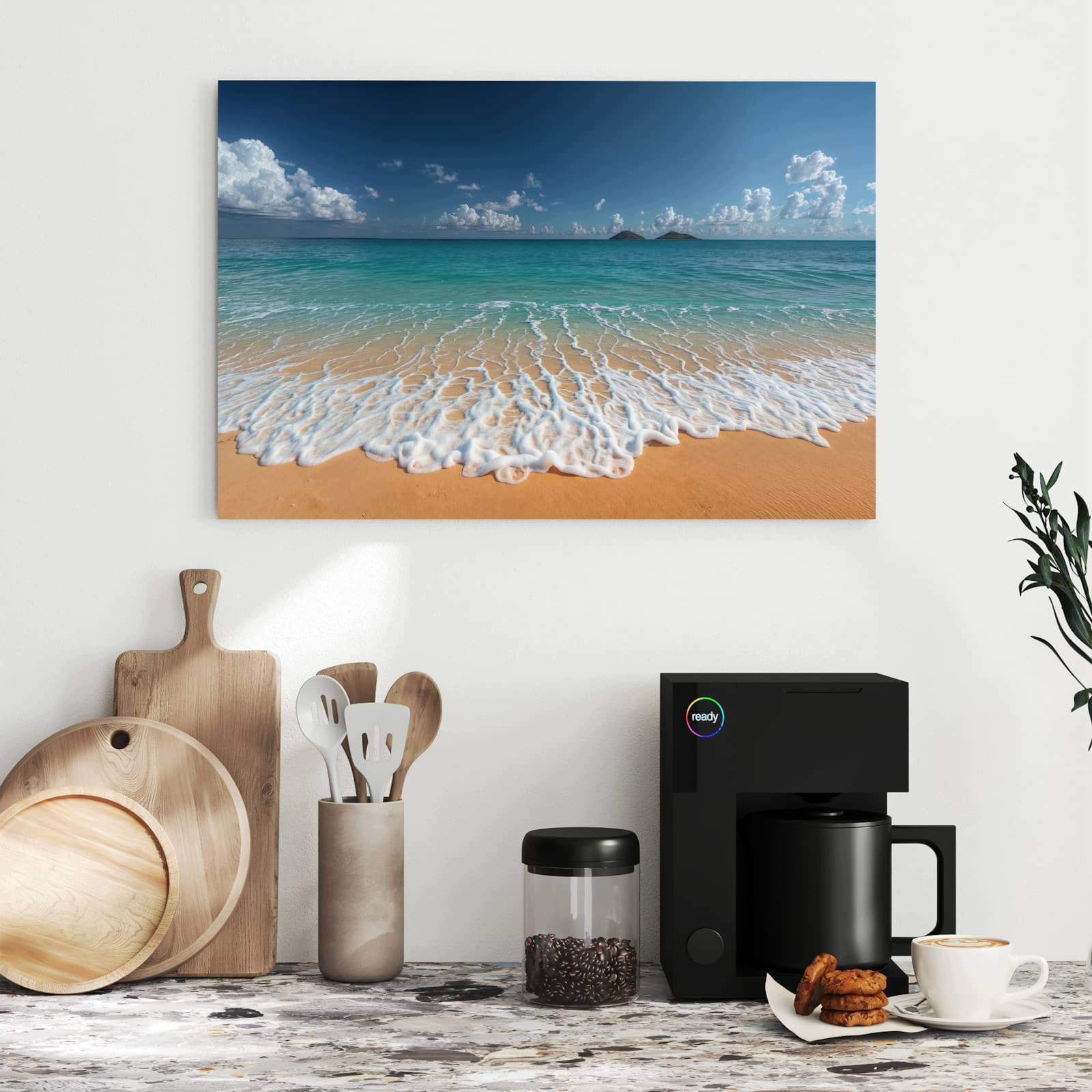 Magnetická tabule Vlny Písečná pláž 60 × 40 cm