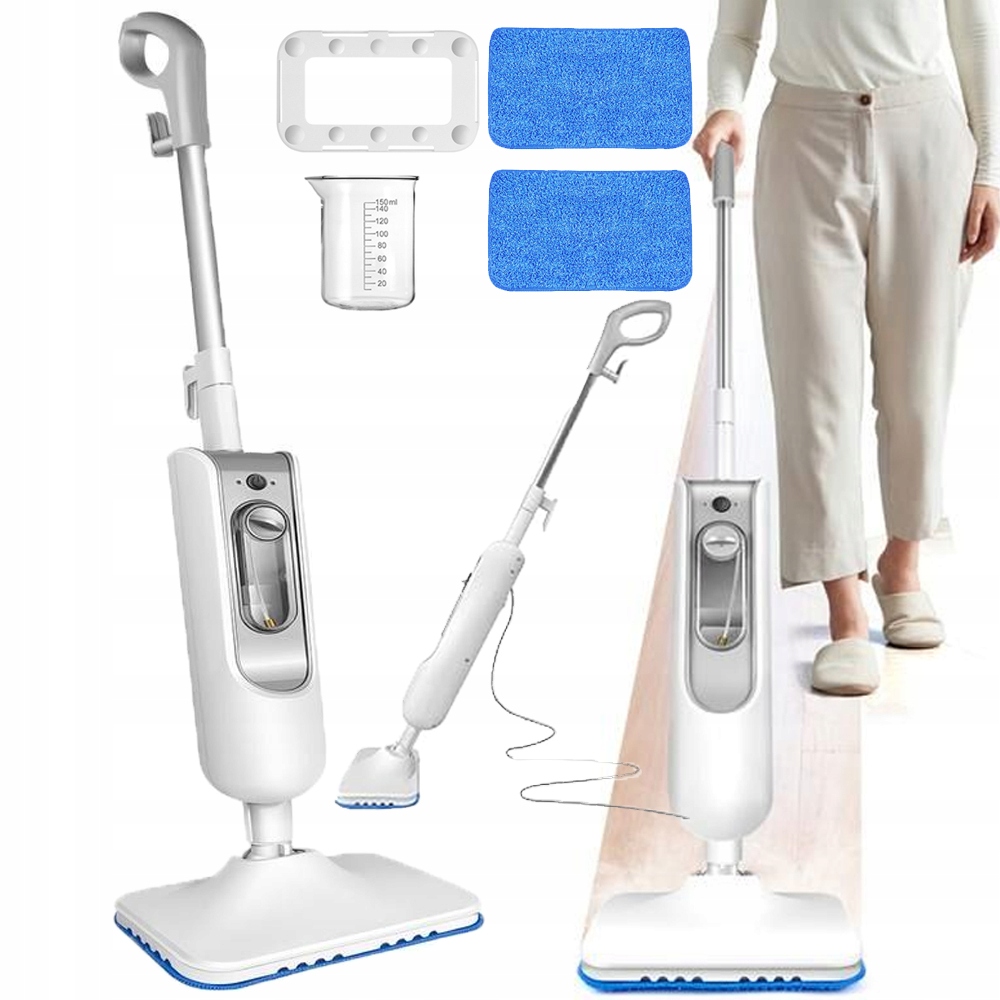 Výkonný elektrický parní mop Set 1500W 2x vložka z mikrovlákna 90-110°C