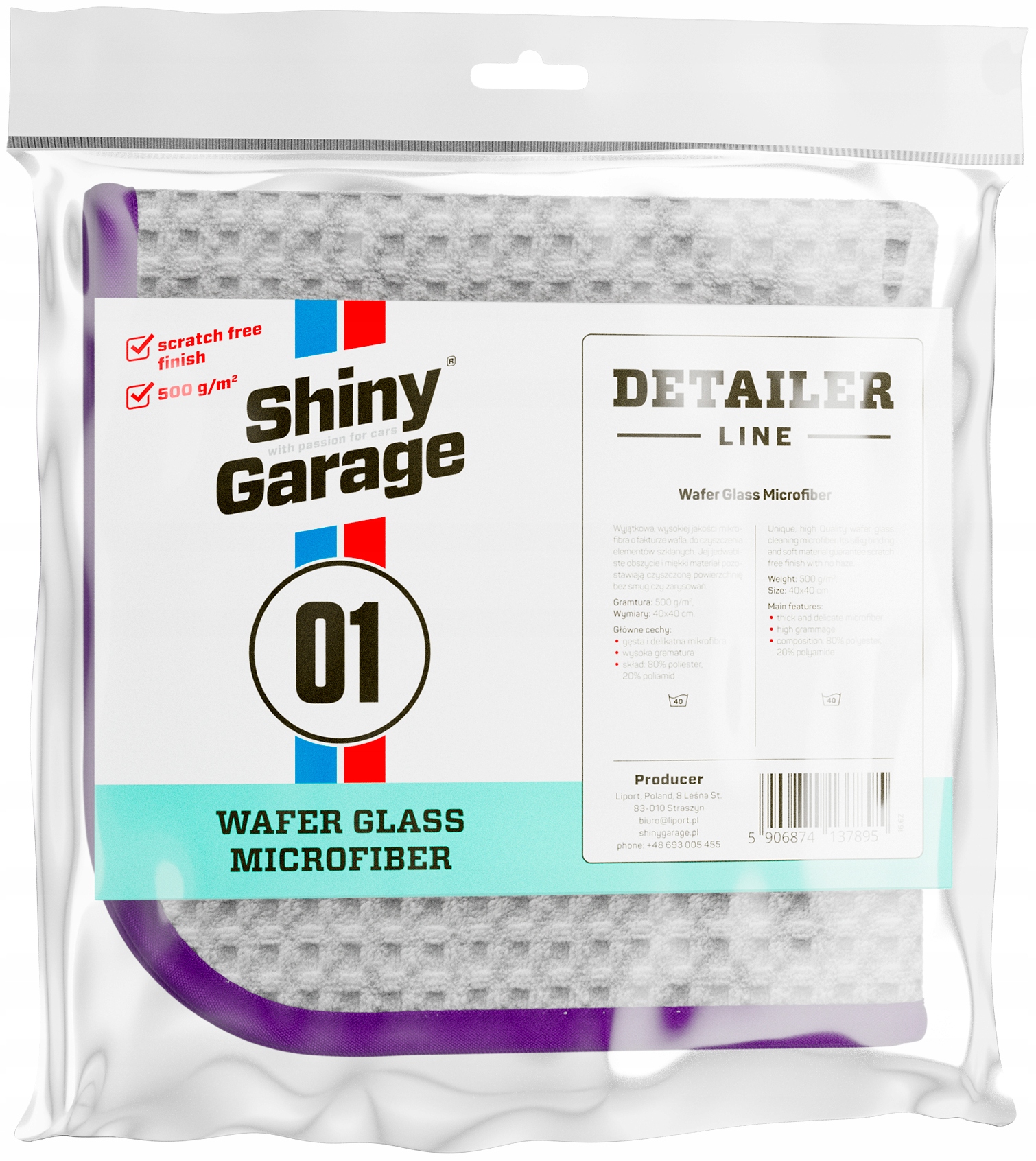

Shiny Garage Wafer Glass Microfiber 40X40CM 500g