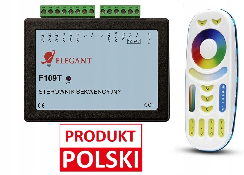 Novinka!8výstup Sekvenční ovladač Elegant F109T vlnový efekt TM1814 Cct