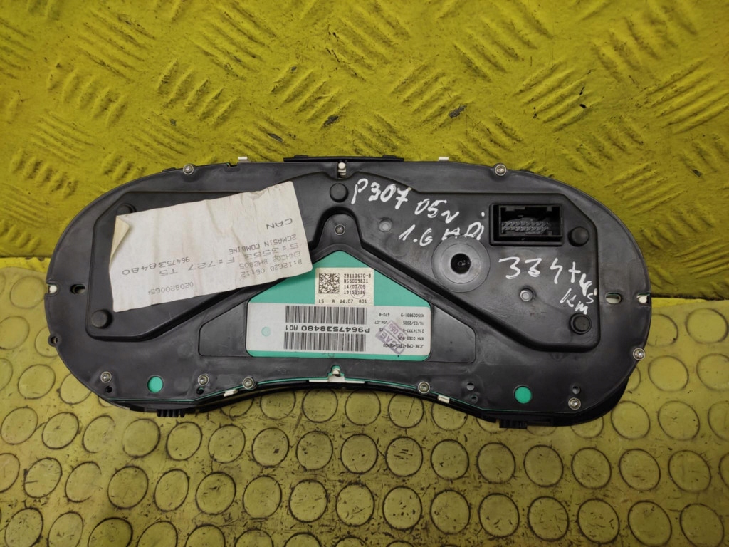 PEUGEOT 307 1.6 HDI dials P9647538480