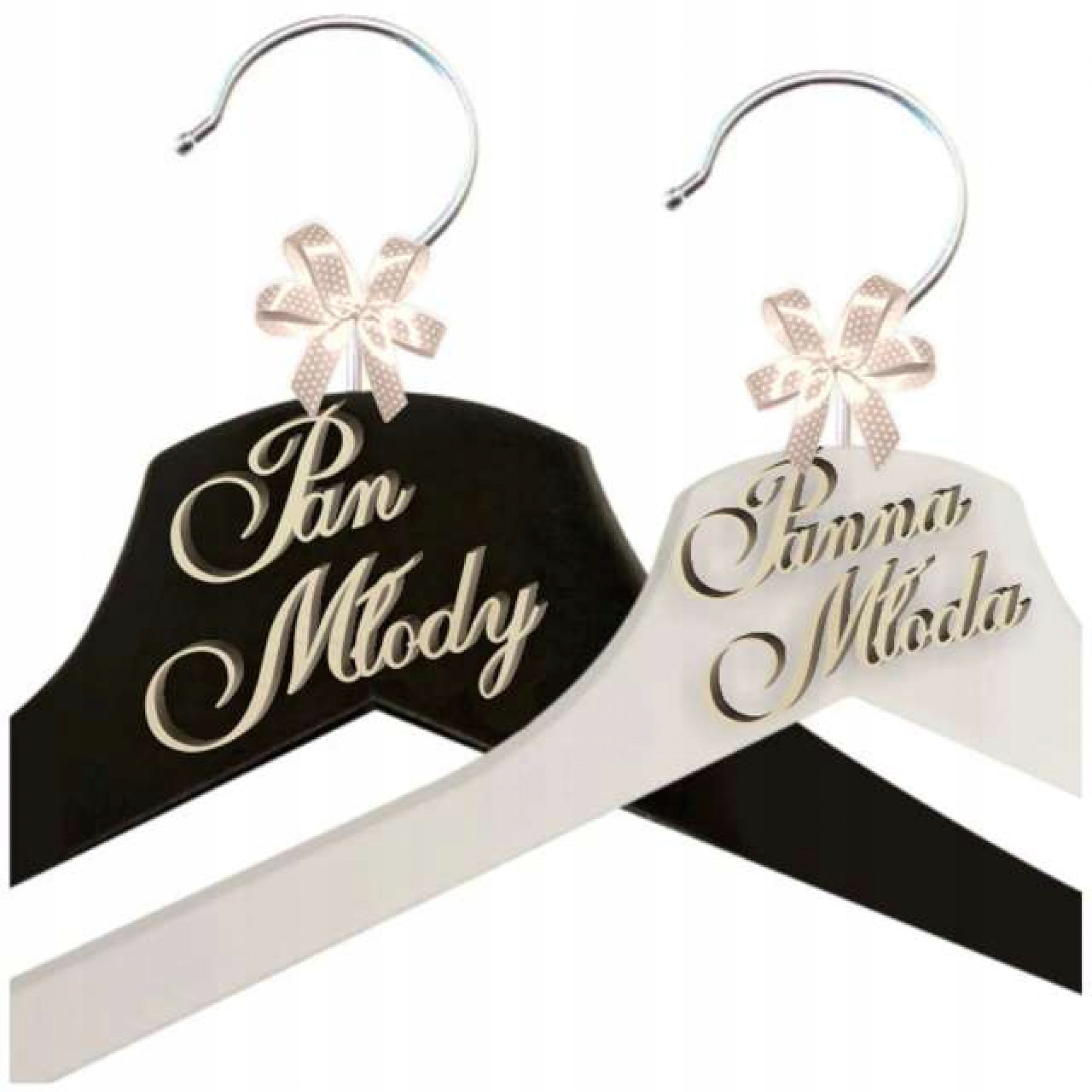 WIESZAKI ślubne PARA pan MŁODY panna MŁODA drewno2