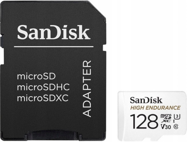 SanDisk High Endurance microSDXC 128GB V30 + Adapter