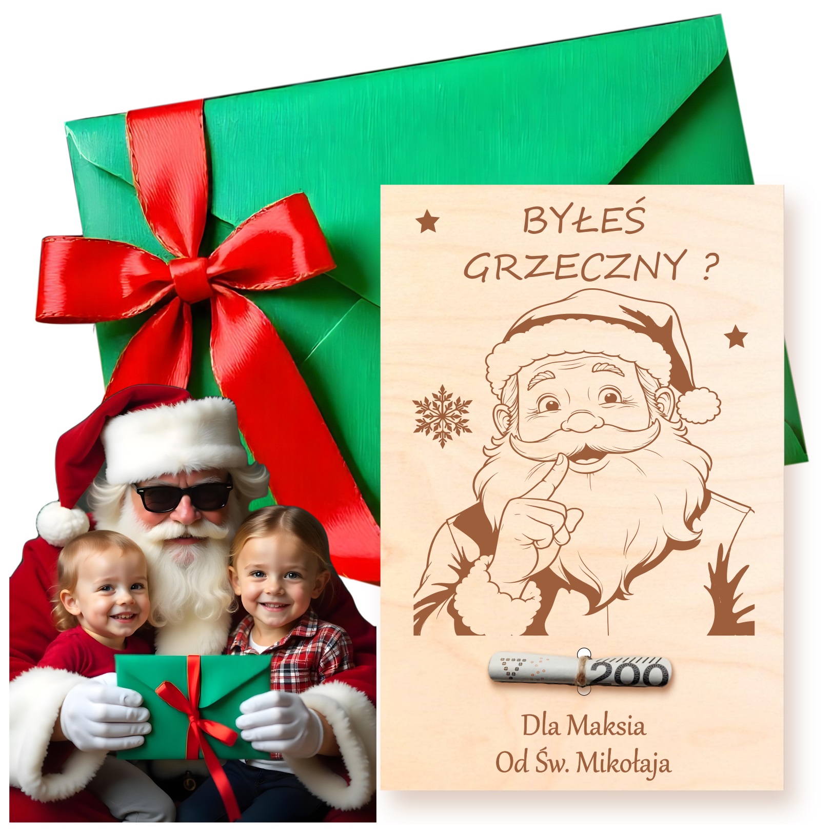 Vánoční Přání Dárkový Poukaz Dárek Od Mikuláše S Mikulášem
