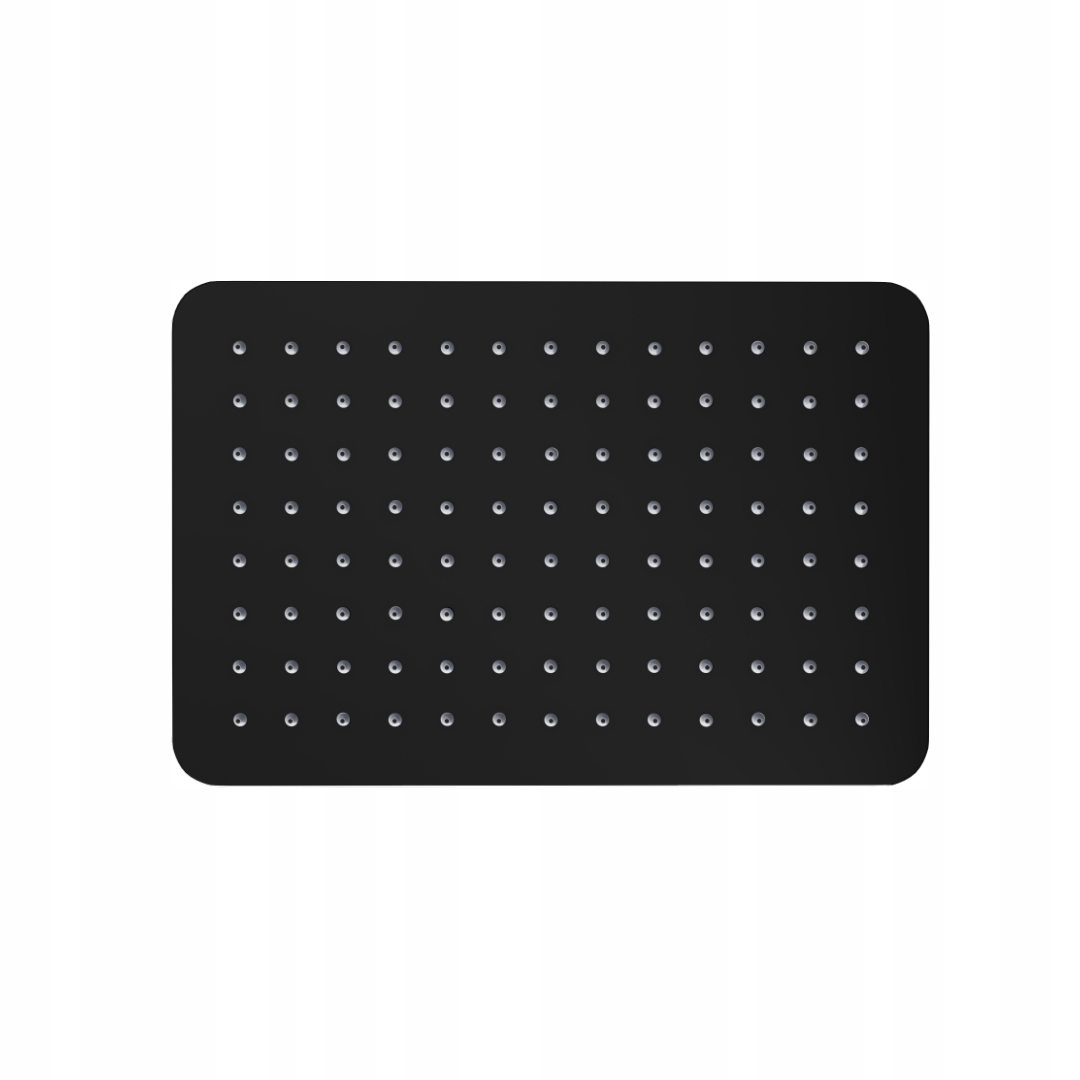 Obdĺžniková dažďová sprcha 20x30 cm čierna matná slim Akcia