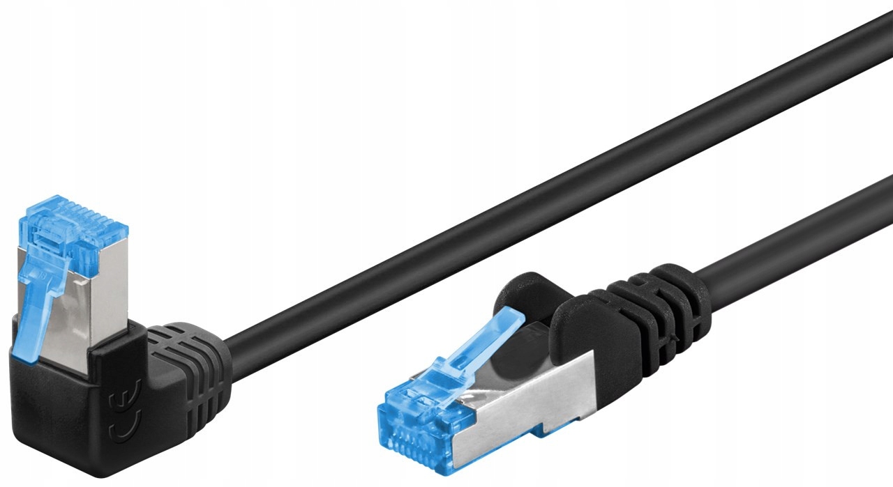 

Patchcord S/ftp Kat. 6A Prosty Kątowy 90° 0,5m