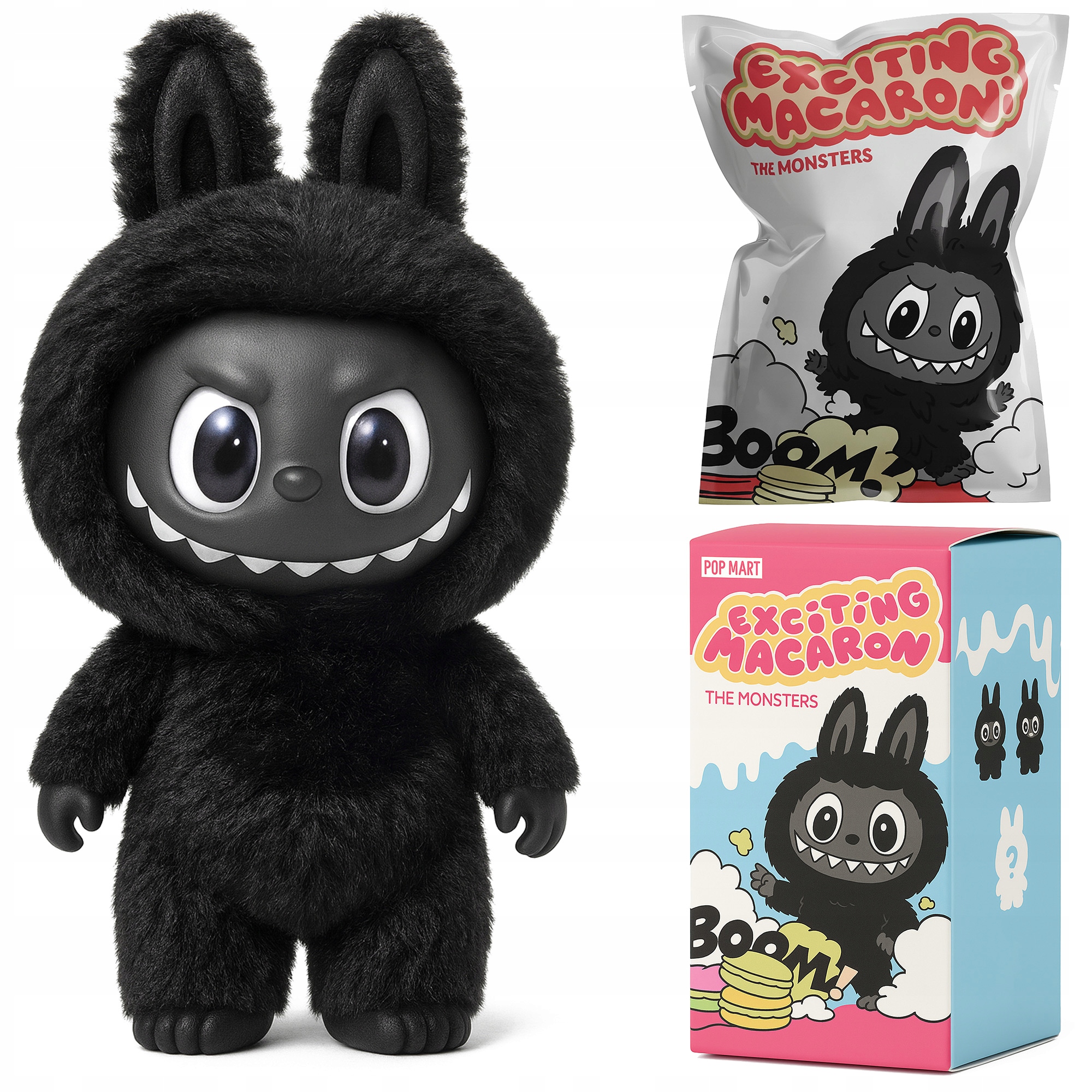 MASKOTKA BRELOK NIESPODZIANKA LABUBU CZARNY la bubu (5904873011635