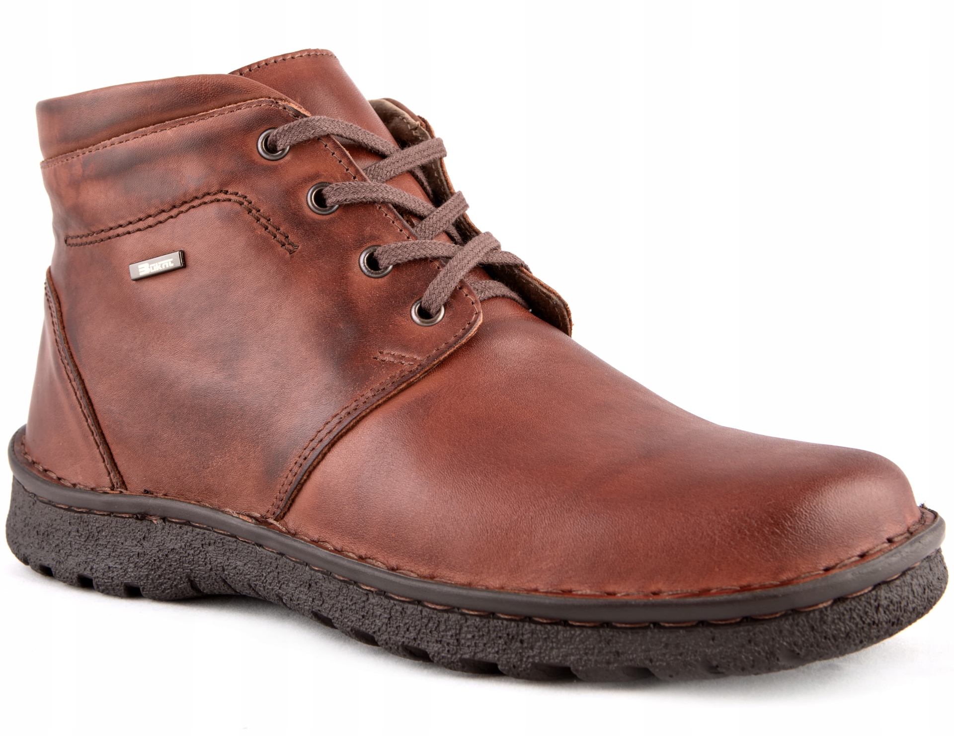 Buty męskie zimowe MIĘKKIE SZEROKIE SKÓRZANE 45