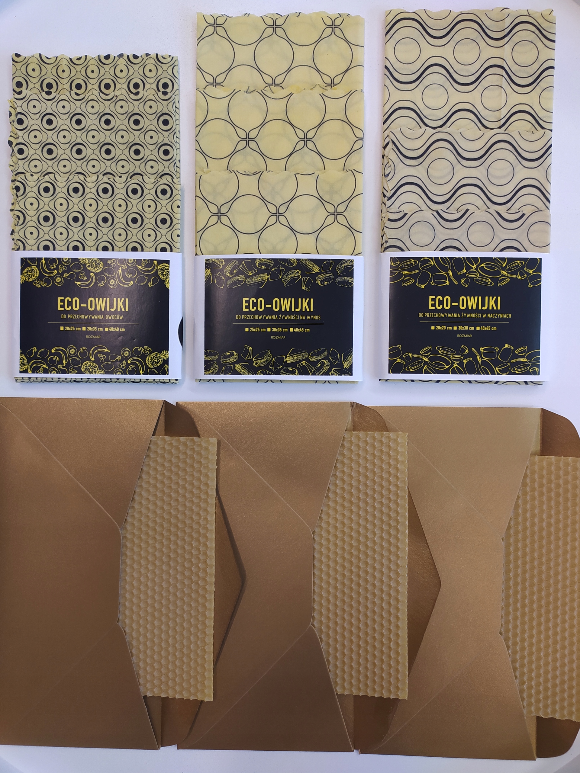 ECO-OWIJKA WOSKOWIJKA ZERO WASTE DO OWOCÓW 3SZT. Marka EcoMoli