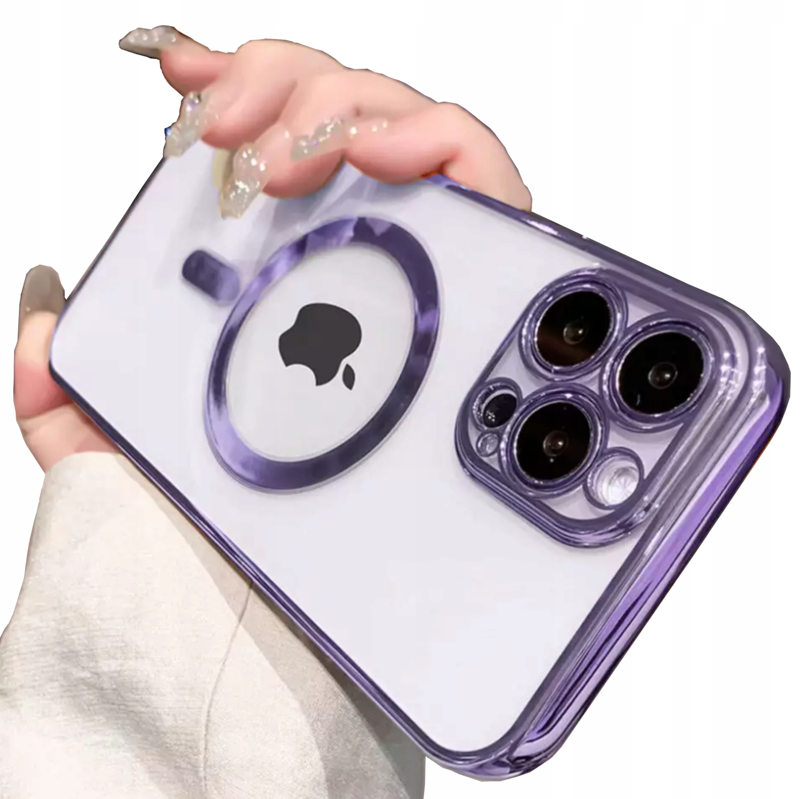 MAGNETYCZNE ŁADOWANIE ETUI OBUDOWA CASE DO IPHONE 13 PRO KOLORY + SZKŁO Kolekcja Metallic Case