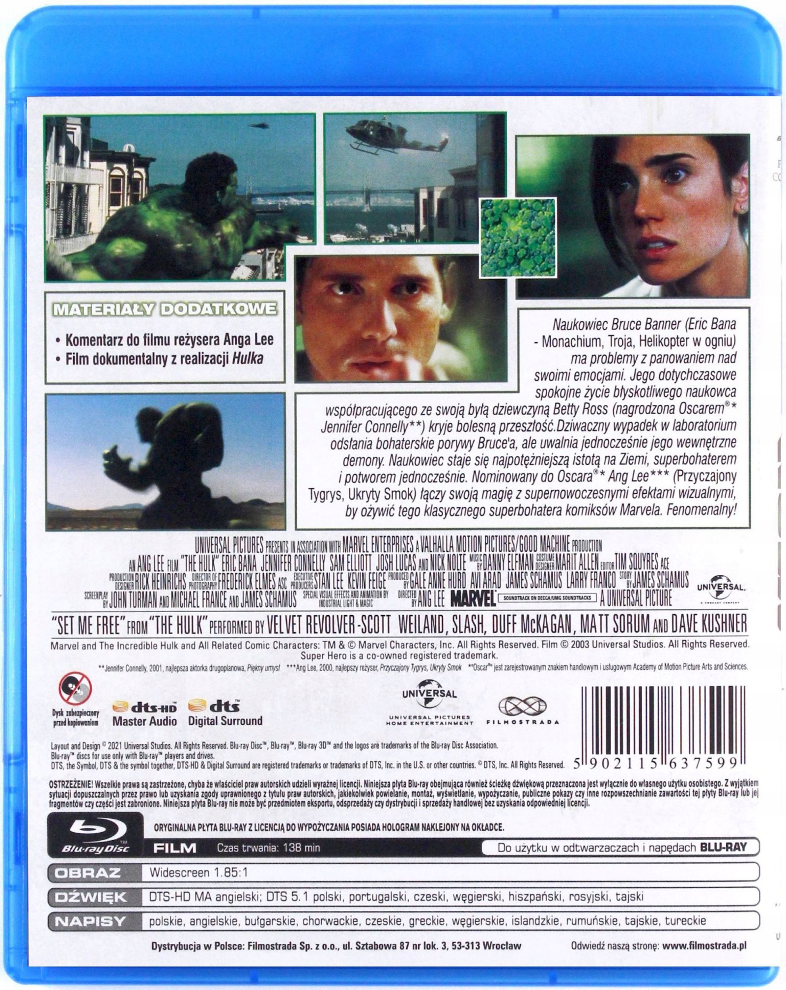 HULK (PLATINUM COLLECTION) (BLU-RAY) Gatunek science fiction