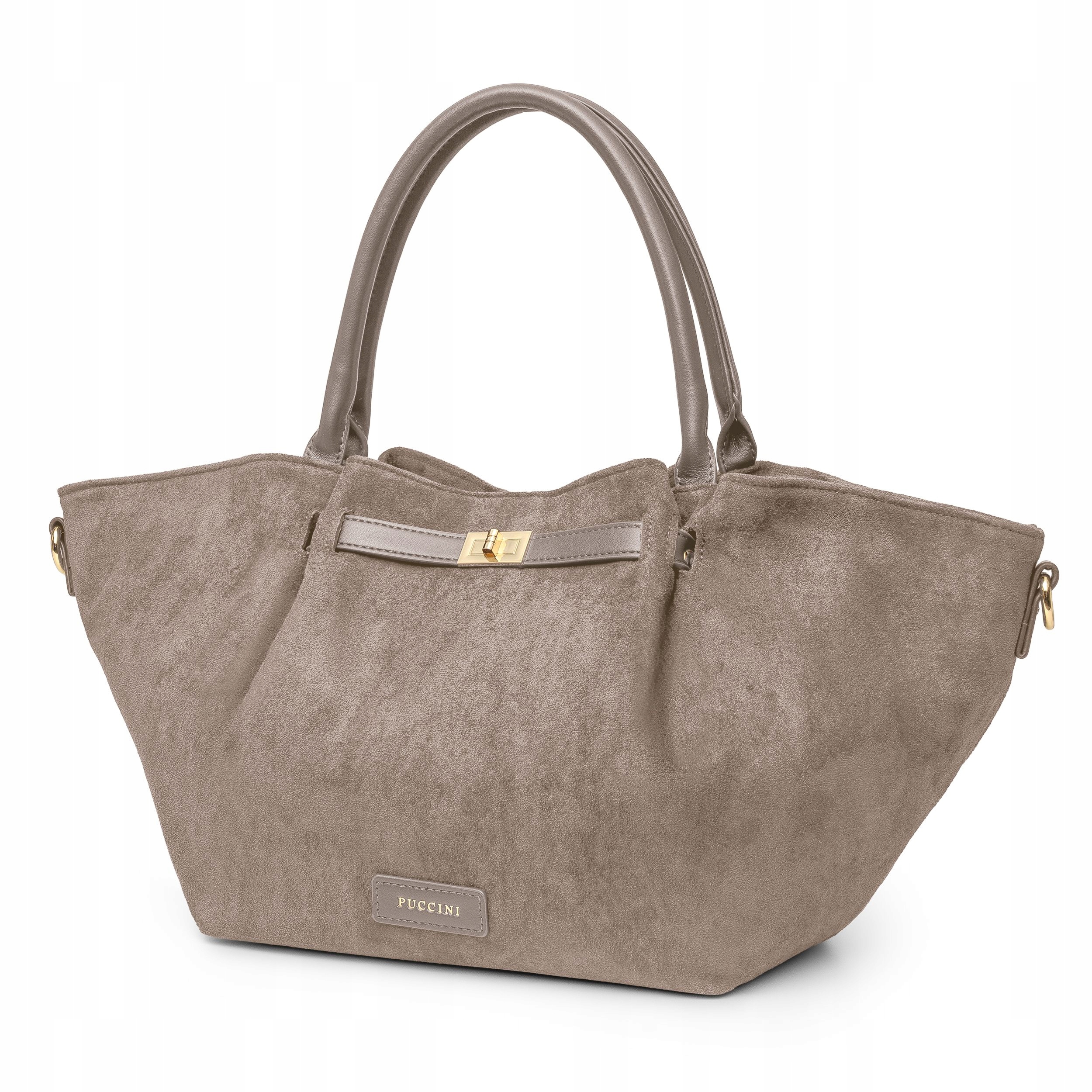 Dámská semišová kabelka Shopper Velká béžová Puccini BK1261005D-2A