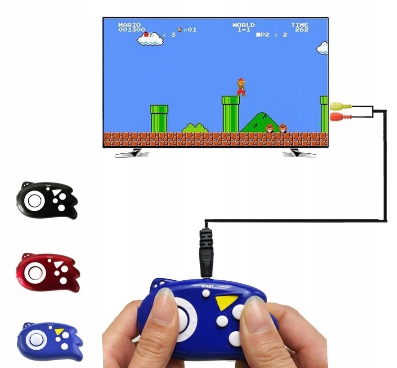 Mini Retro Konsola 8bits - 89 Gier - Czarny