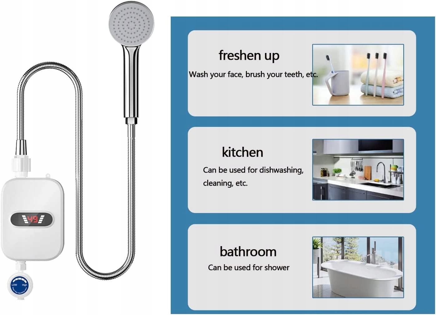Podgrzewacz wody AWJOJMLWV 3300 W Moc 3300 W