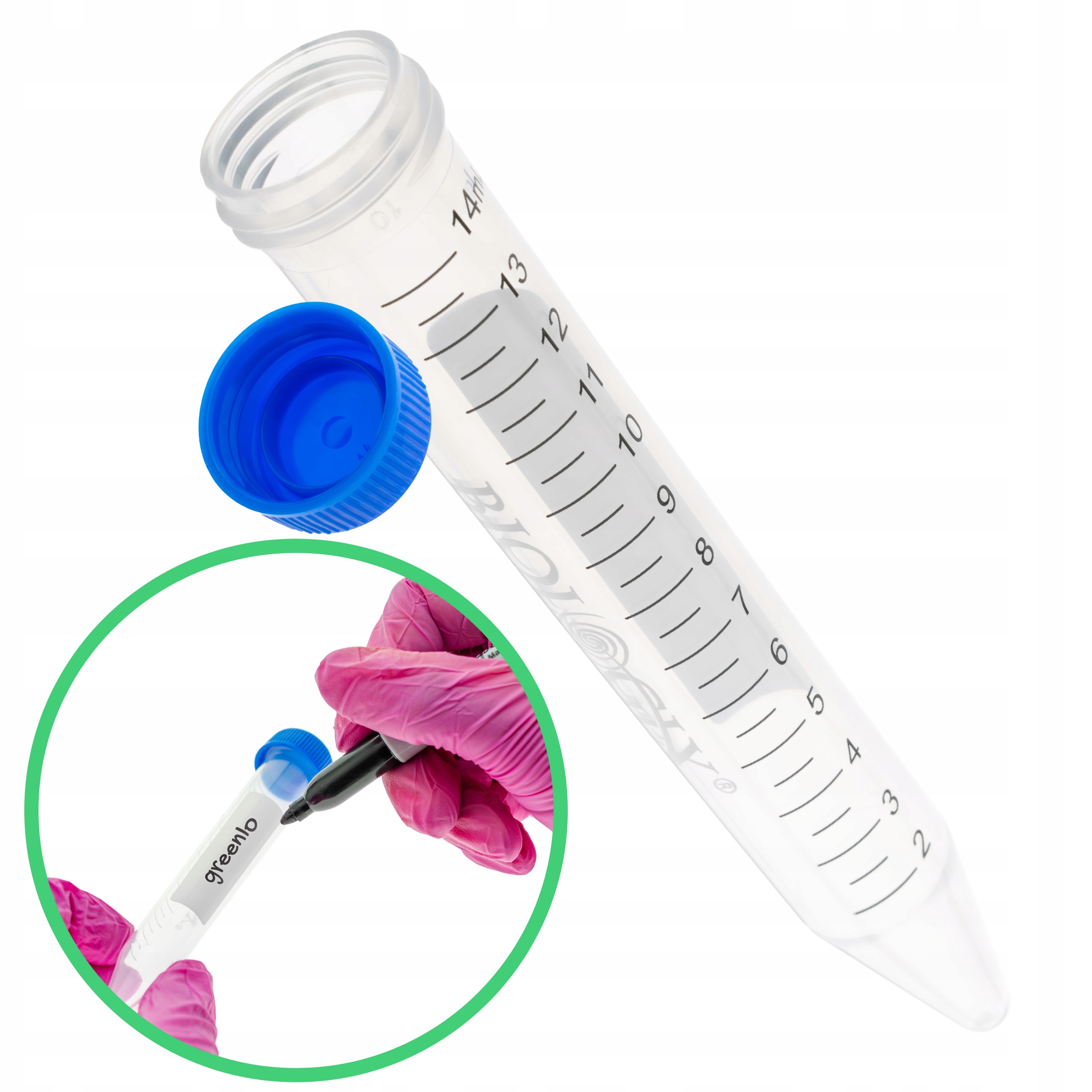 Probówka wirówkowa Biologix typ Falcon 15 ml ze skalą nakrętką polem x25