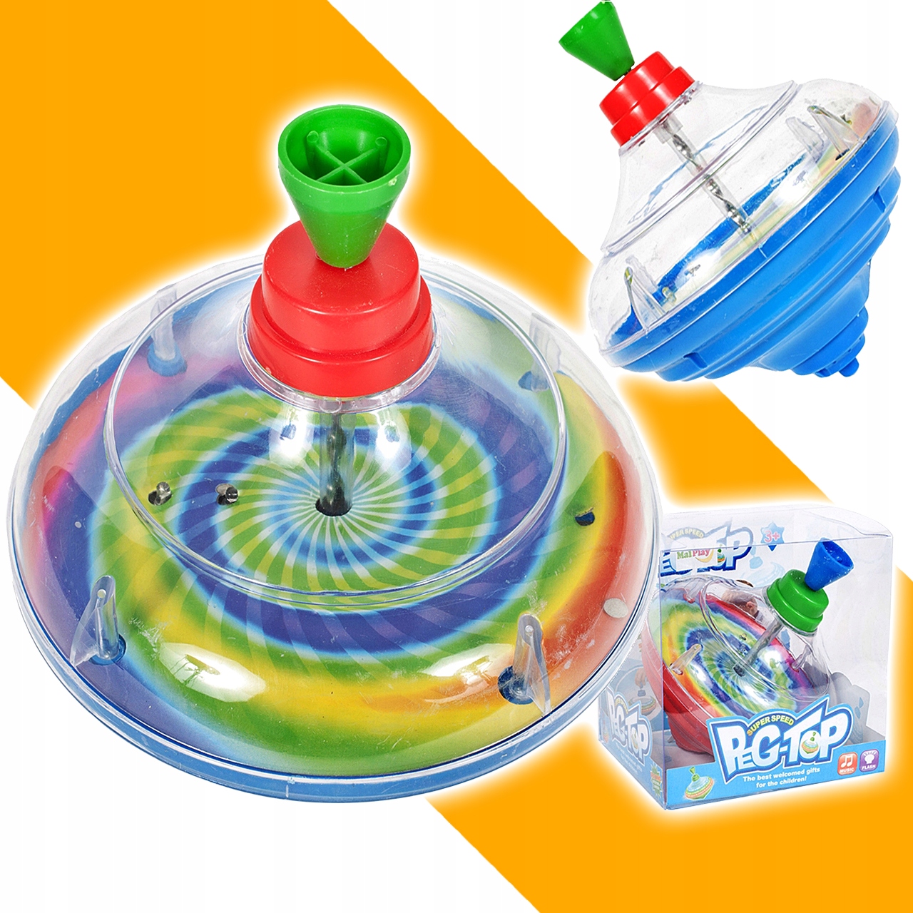 BĄCZEK ŚWIECĄCY W CIEMNOŚCI TRADYCYJNY KOLOROWY ZABAWKA DLA DZIECI MALUCHA Kolor dominujący odcienie niebieskiego