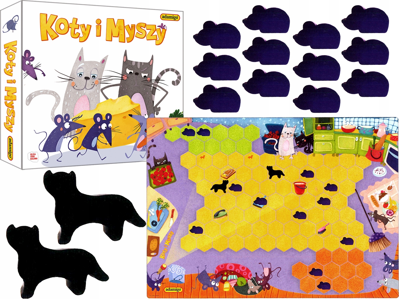 GRA PLANSZOWA KOTY I MYSZY gra planszowa dla dzieci +5 l Nazwa Koty i myszy